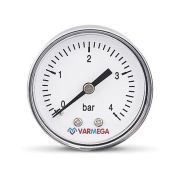 Манометр VARMEGA аксиальный 50 мм, 4 бар, 1/4quot;, VMMT08-500402