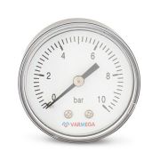 Манометр VARMEGA аксиальный 50 мм, 10 бар, 1/4quot;, VMMT08-501002