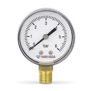 Манометр VARMEGA радиальный 50 мм, 6 бар, 1/4quot;, VMMT10-500602