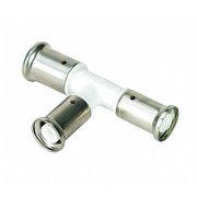 Тройник переходный HENCO уменьшенный с двух сторон, ПВДФ пресс, 20x16x16 белый