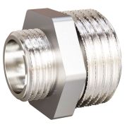 Ниппель переходной LD DN20х15 нр-нр, латунь никелированная (с биркой)