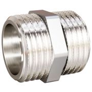 Ниппель прямой LD DN25 нр-нр, латунь никелированная (с биркой)