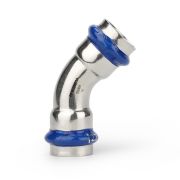 Угольник VARMEGA 45гр. двухраструбный Inox Press 28x28