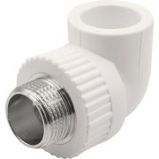 Угольник THERMOLIGHT комбинированный PP-R НР 25х3/4quot; белый (10/110)