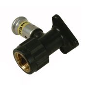 Водорозетка HENCO ВР c черной заглушкой BP04 1/2quot;, ПВДФ пресс (газ), 20x1/2quot; (56 мм)