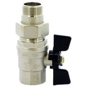 Кран BUGATTI с разъемным соединением НВ 3/4quot; бабочка OREGON серия 322, полный проход