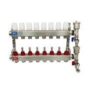 Группа коллект. VIEIR 1х8х3/4quot; с расходомер, дренаж. кр, воздухоотвод., нерж. сталь VR113-08A