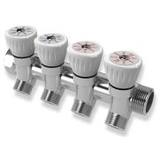 Коллектор с регулировочными вентилями 3/4quot;×1/2quot;, 4 выхода