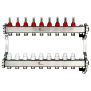 Коллектор Wester нерж. 1quot;-3/4 в сборе с расходомерами на 9 выходов, MUFS9134
