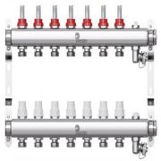 Коллектор Wester нерж. 1quot;-3/4 в сборе с расходомерами на 7 выходов, W902.7
