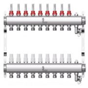 Коллектор Wester нерж. 1quot;-3/4 в сборе с расходомерами на 9 выходов, W902.9