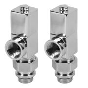 Набор дизайн-вентилей CUBE, осевой (хром) 1/2quot;