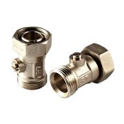 Клапаны Royal Thermo запорные нижнего подключения прямые раздельные 3/4х3/4ЕК (упак_2шт)